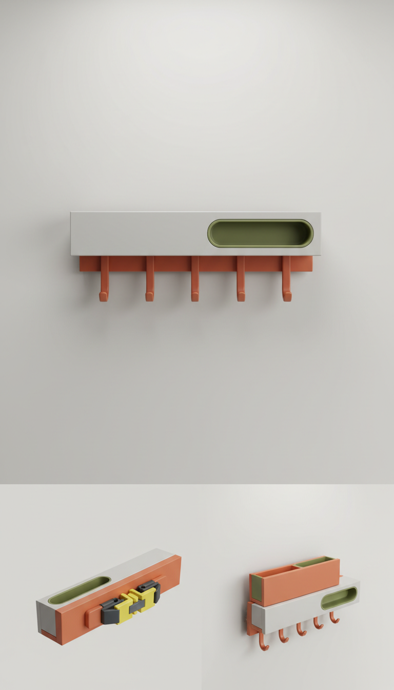 Minimalist floating entryway shelf
