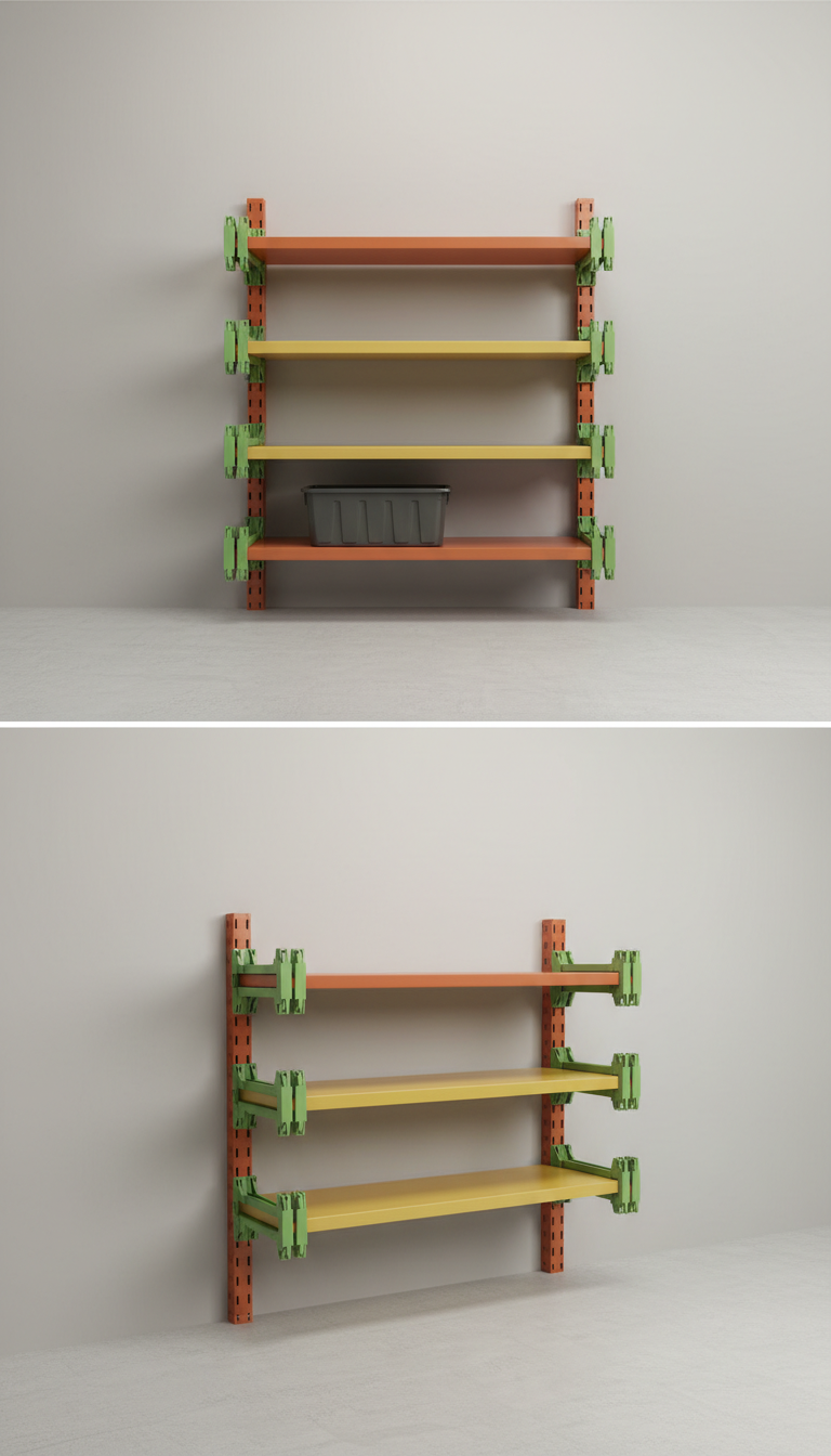 Oak wood grip shelf